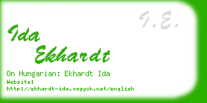 ida ekhardt business card